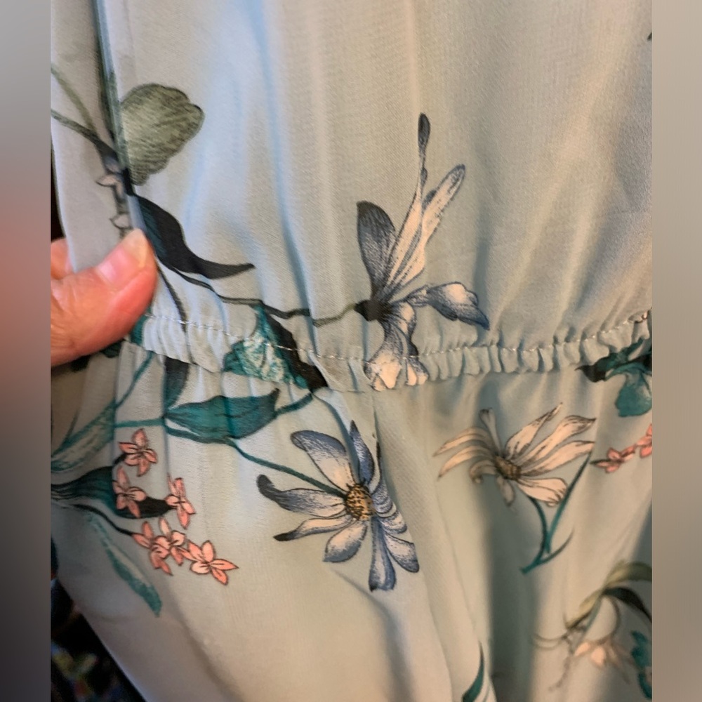 Torrid blue mini floral chiffon dress Sz 1x-14-16. NWT! - Picture 10 of 14